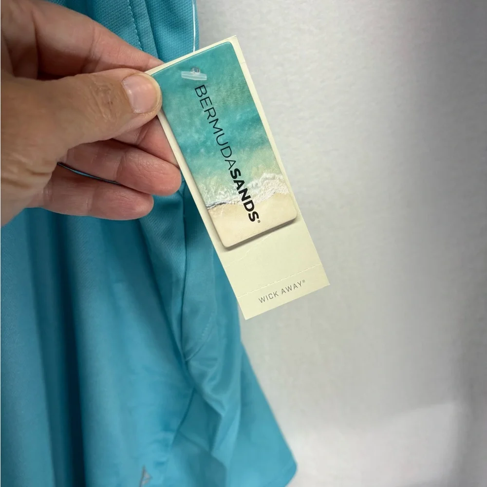 NWT Ladies BERMUDA SANDS Turquoise Pull On Knit GOLF SKORT -‎ M